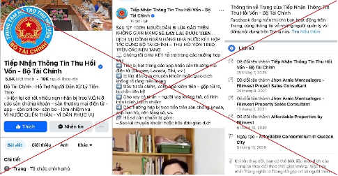 Cảnh báo trang facebook tích xanh giả mạo Bộ Tài Chính hỗ trợ lấy lại tiền bị lừa