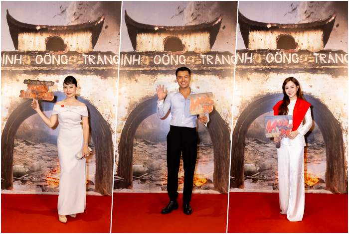 Sao Việt đội mưa đến ủng hộ đạo diễn Đặng Thái Huyền và "Mưa đỏ"