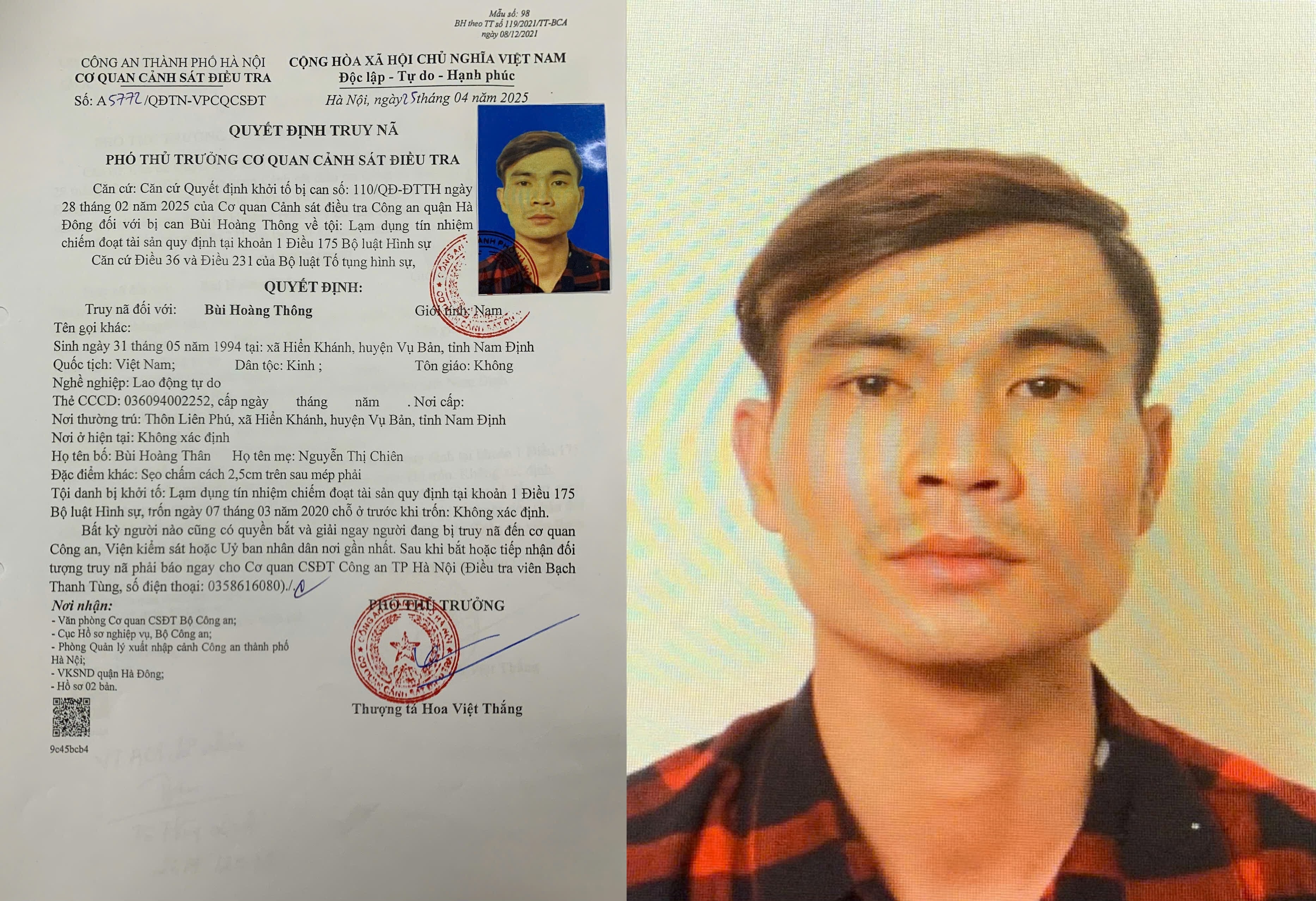 Truy nã nhân viên giao hàng lạm dụng tín nhiệm chiếm đoạt tiền