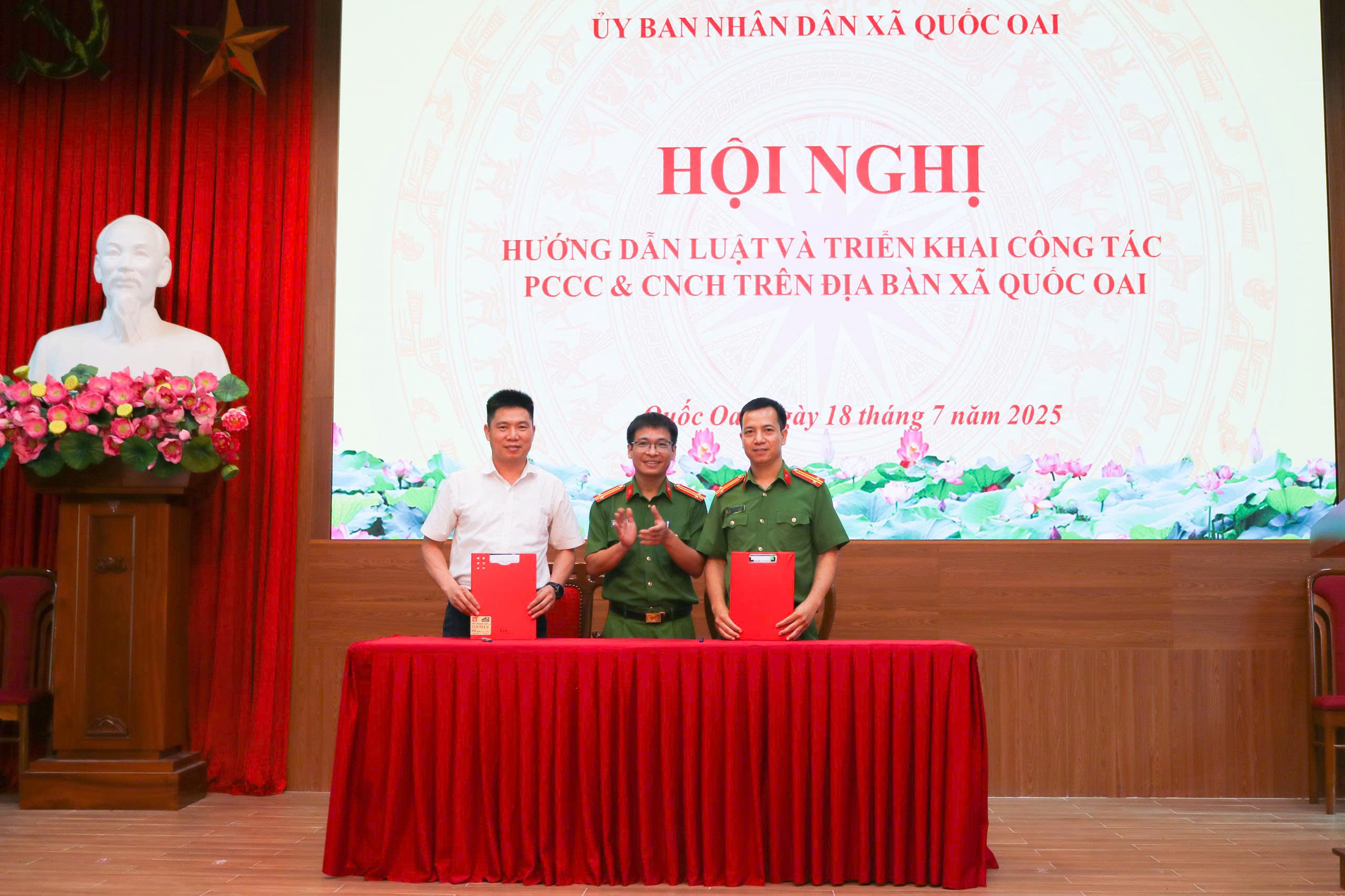 Đảm bảo công tác phòng cháy, chữa cháy trên địa bàn xã Quốc Oai