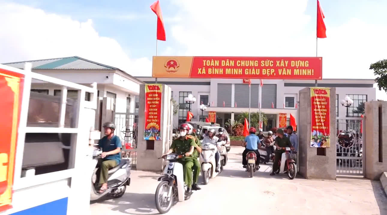 Công an xã Bình Minh ra quân cao điểm tấn công trấn áp tội phạm