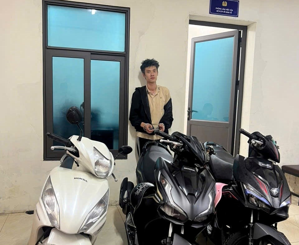 'Truy nóng' bắt giữ đối tượng gây ra 3 vụ trộm cắp xe máy