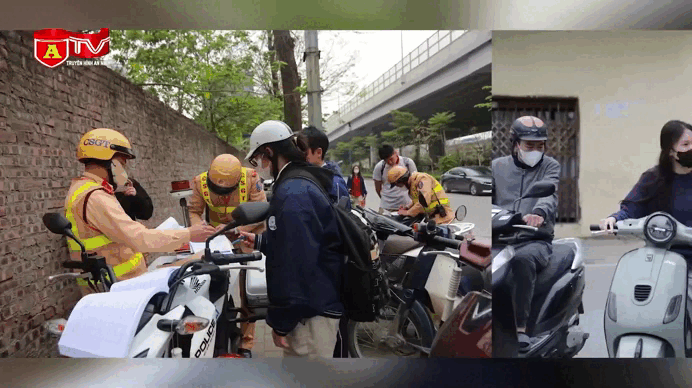 CSGT xử phạt nhiều học sinh vi phạm luật giao thông 