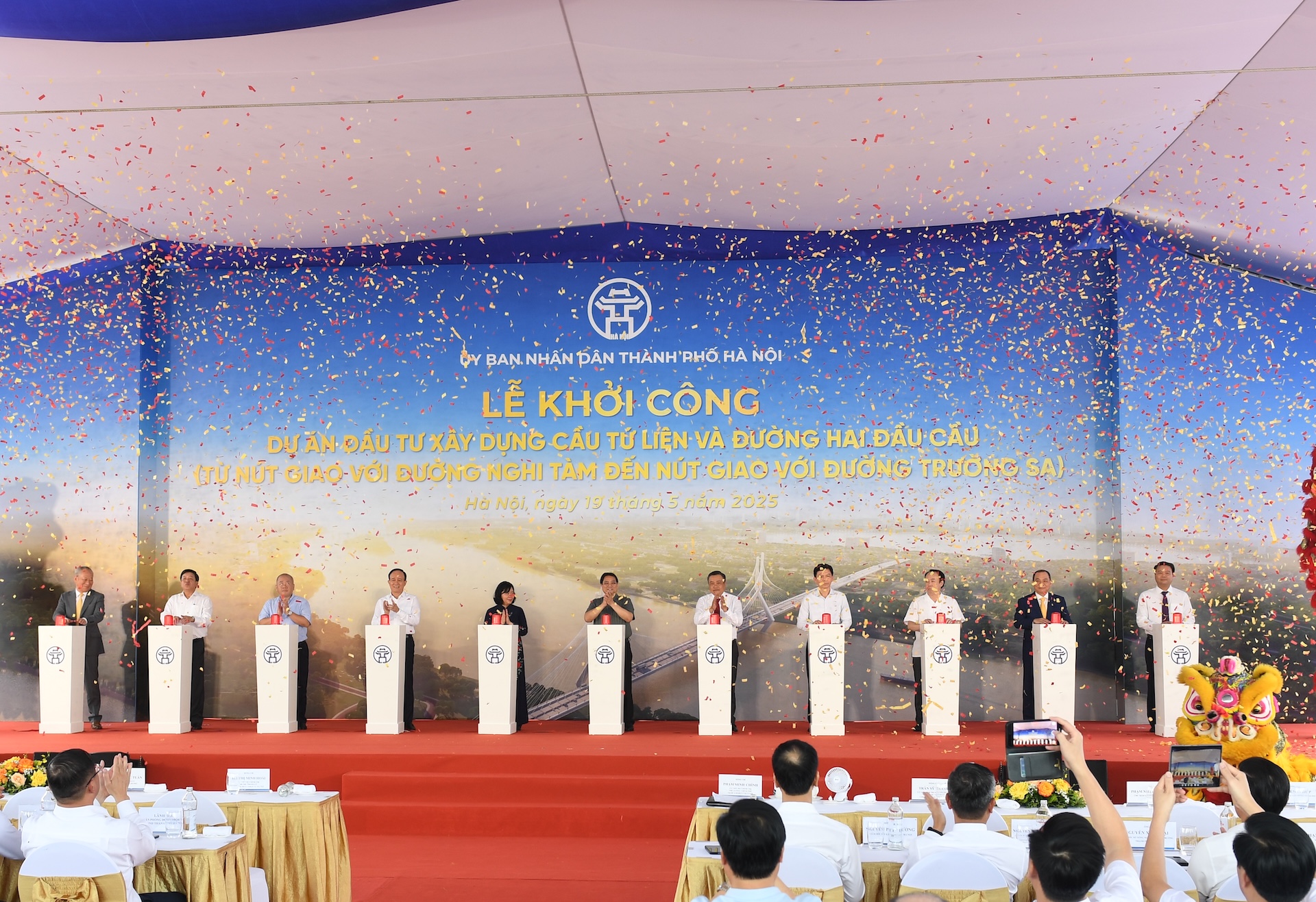 Hà Nội khởi công xây dựng cầu Tứ Liên, Thủ tướng yêu cầu hoàn thành sau 24 tháng