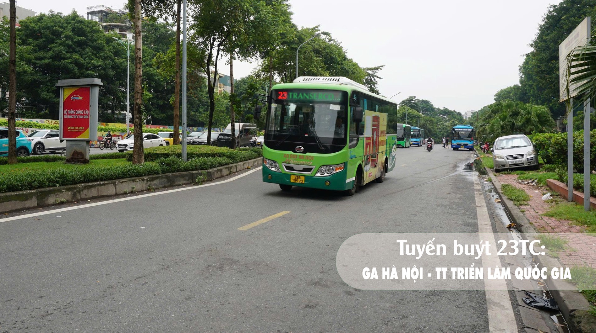 Tăng cường 11 tuyến buýt kết nối Trung tâm Hội chợ triển lãm quốc gia