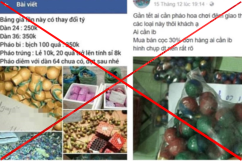 Xử lý nghiêm hành vi mua, bán pháo nổ trên mạng