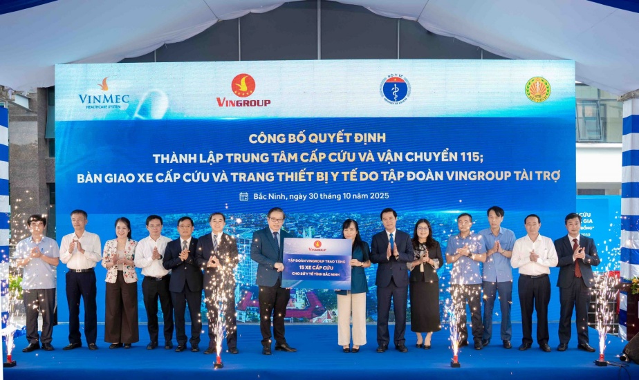 Vingroup hỗ trợ Bắc Ninh xây dựng hệ thống cấp cứu ngoại viện hiện đại, sẵn sàng ứng cứu trong 'thời gian vàng'