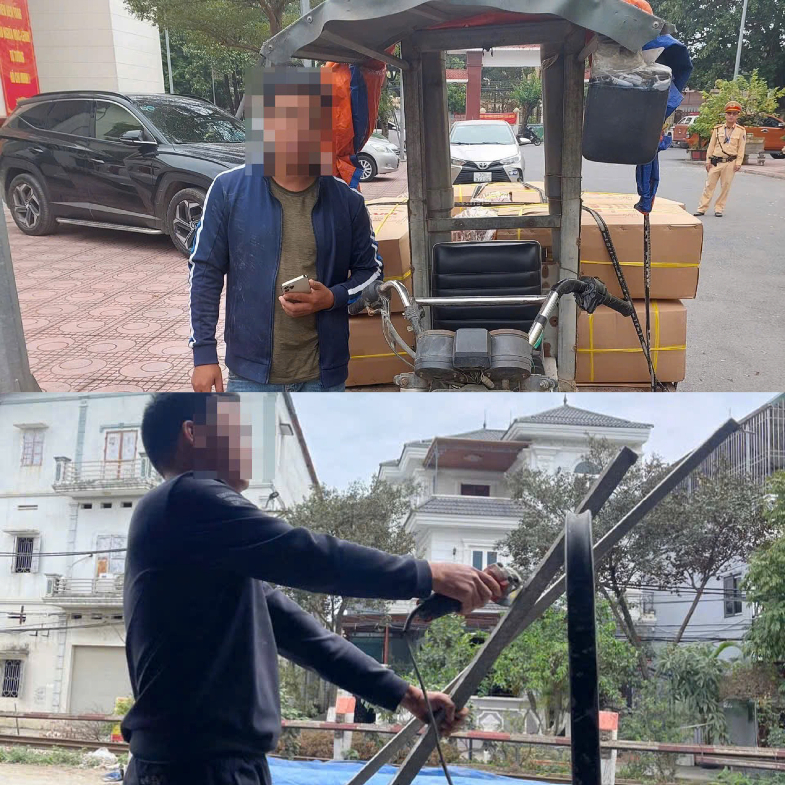 Nhiều người chủ động phá bỏ xe ba bánh tự chế