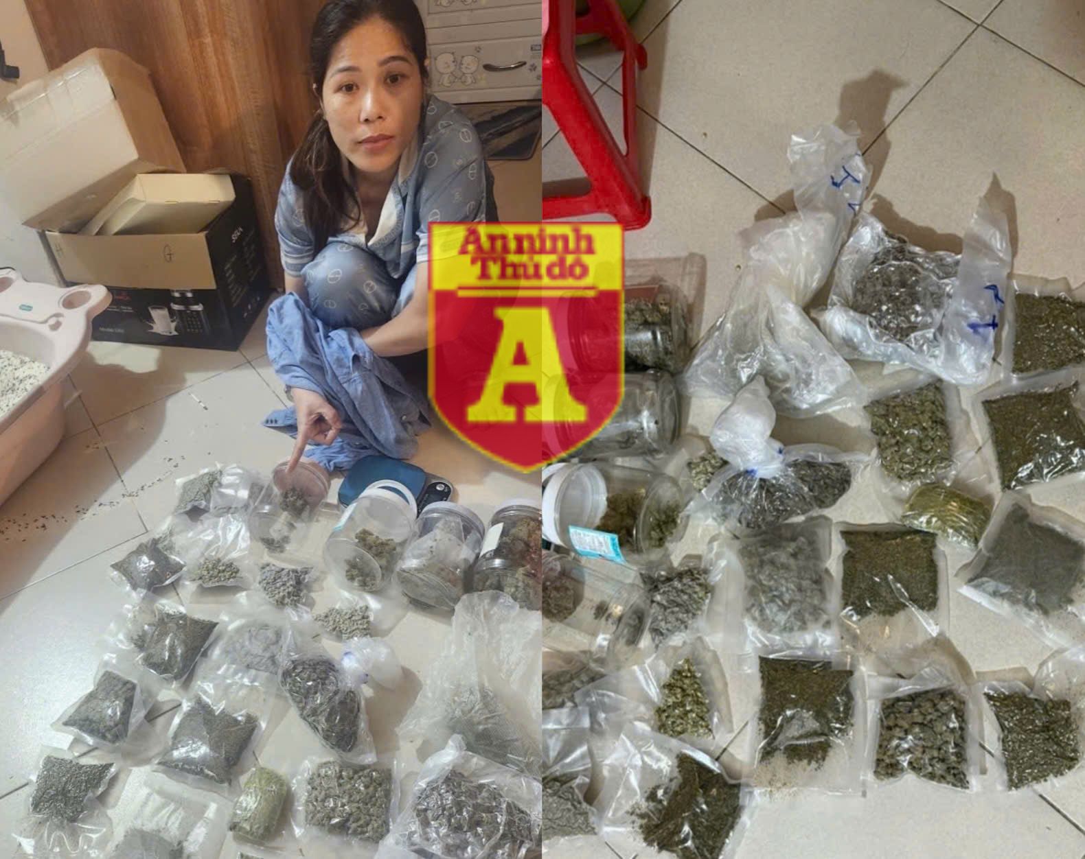 Bắt 'nữ quái' chuyên tiêu thụ cần sa tại Hà Nội qua dịch vụ giao hàng công nghệ