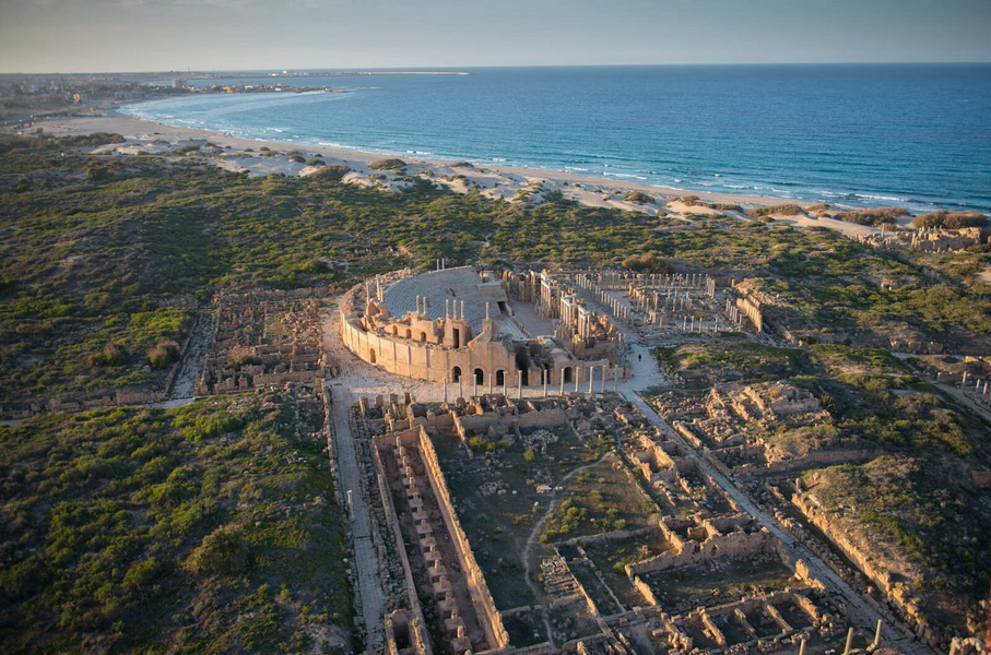 Khám phá tàn tích thành phố cổ La Mã Leptis Magna tráng lệ được bảo tồn 