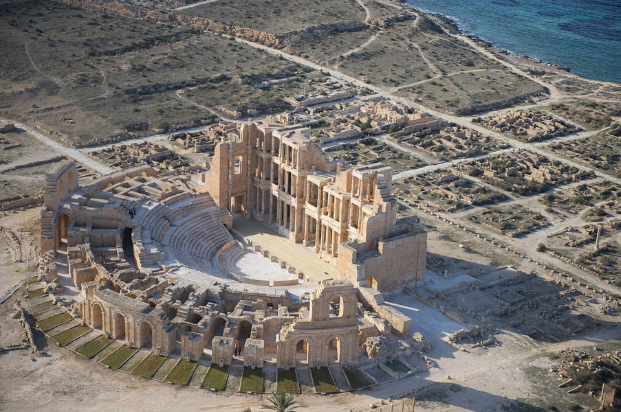 Khám phá tàn tích thành phố cổ La Mã Leptis Magna tráng lệ được bảo tồn 