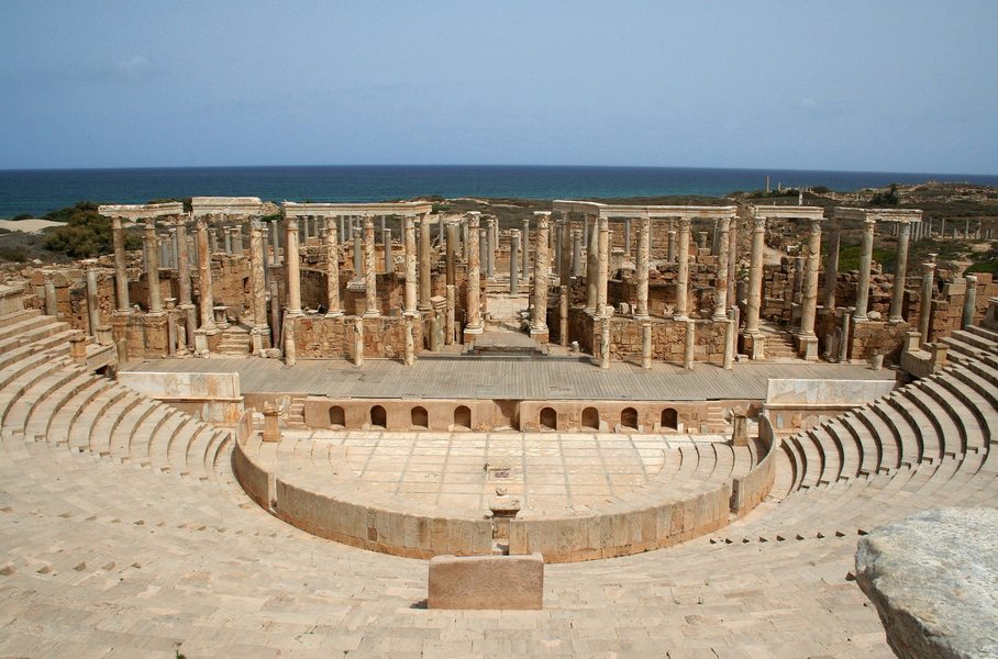 Khám phá tàn tích thành phố cổ La Mã Leptis Magna tráng lệ được bảo tồn 