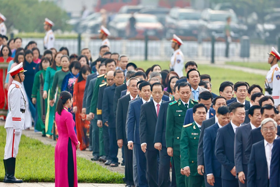 Hình ảnh lãnh đạo Đảng, Nhà nước dự phiên khai mạc kỳ họp thứ tám Quốc hội khoá XV