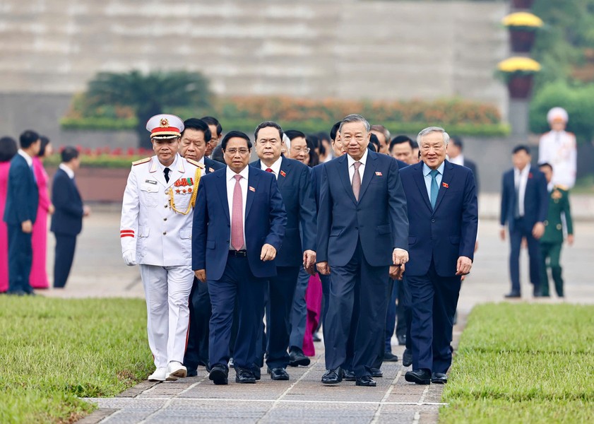 Hình ảnh lãnh đạo Đảng, Nhà nước dự phiên khai mạc kỳ họp thứ tám Quốc hội khoá XV