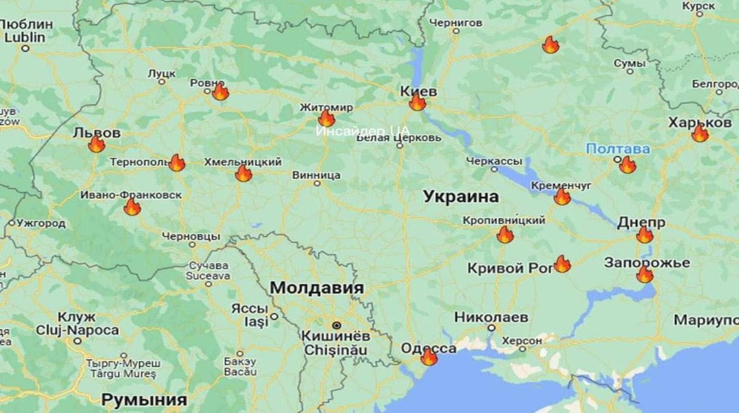 Ukraine nói Nga phóng 75 tên lửa tấn công, Kiev rung chuyển