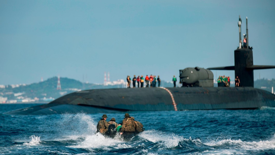 Tàu ngầm hạt nhân lớp Ohio trang bị 154 tên lửa hành trình Tomahawk tới Hàn Quốc