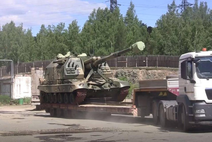 Quân đội Nga nhận thêm hàng loạt pháo tự hành 2S19M2 nâng cấp cực mạnh