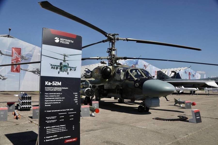 Trực thăng tấn công Ka-52M nâng cấp lần đầu ra mắt tại Diễn đàn Army-2023