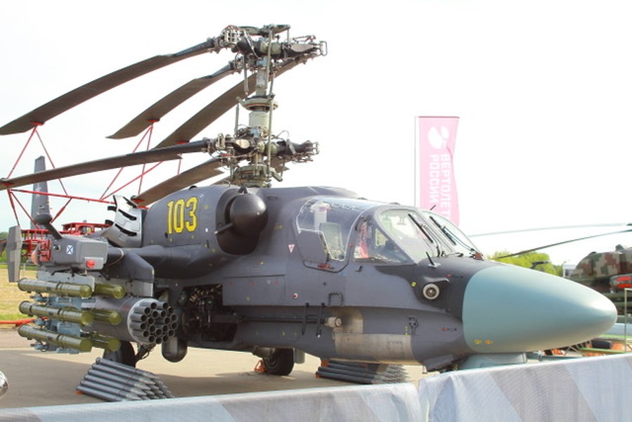 Trực thăng tấn công Ka-52M nâng cấp lần đầu ra mắt tại Diễn đàn Army-2023