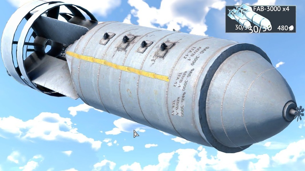 Bom siêu lớn FAB-3000 Nga sẵn sàng tham chiến khi bộ cánh lượn đã hoàn thiện