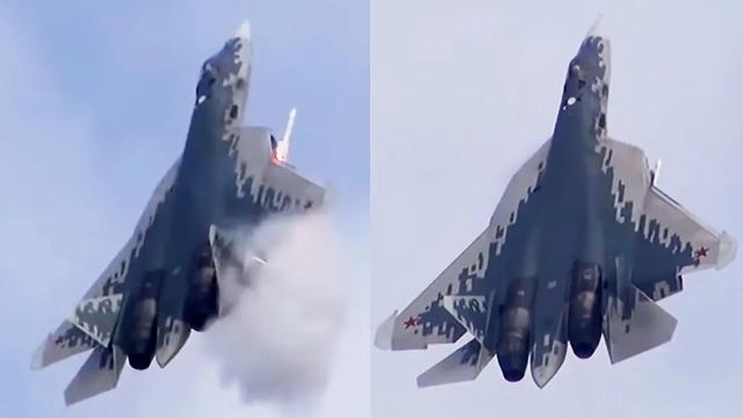 Tiêm kích Su-57 gây kinh ngạc với khoang vũ khí bên hông chứa tên lửa R-74M