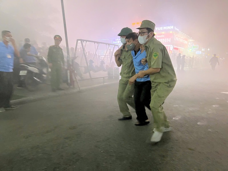 Thiết bị hiện đại tại buổi diễn tập phòng cháy chữa cháy khu 'siêu' đông dân cư HH1A Linh Đàm