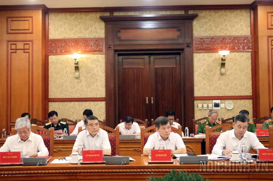 Hình ảnh Tổng Bí thư chủ trì phiên họp Ban Chỉ đạo Trung ương về phòng, chống tham nhũng, tiêu cực sáng 16-8