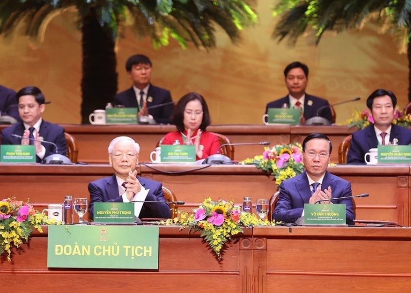 Hình ảnh Tổng Bí thư Nguyễn Phú Trọng dự Đại hội Hội Nông dân Việt Nam lần thứ VIII