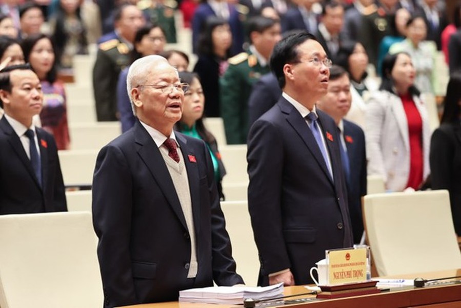 Hình ảnh Tổng Bí thư Nguyễn Phú Trọng dự khai mạc kỳ họp Quốc hội bất thường lần thứ năm