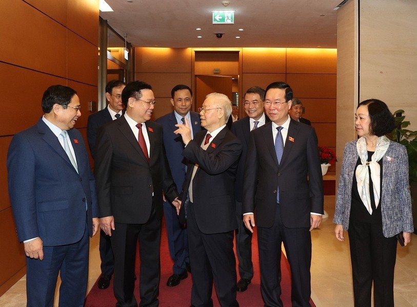 Hình ảnh Tổng Bí thư Nguyễn Phú Trọng dự khai mạc kỳ họp Quốc hội bất thường lần thứ năm