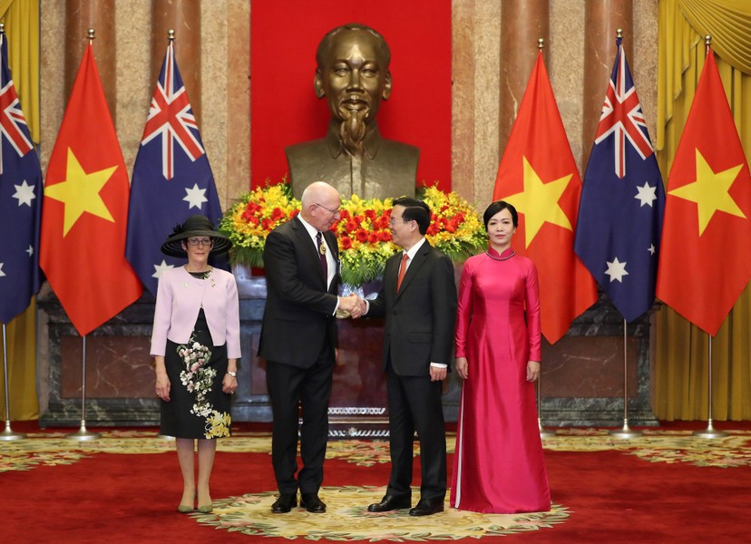 Những hình ảnh Chủ tịch nước Võ Văn Thưởng đón Toàn quyền Australia David Hurley