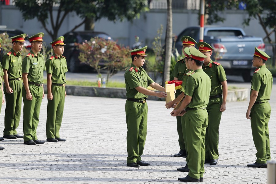 Hình ảnh ấn tượng của Cảnh sát Bảo vệ trình diễn võ thuật, tập huấn điều lệnh 