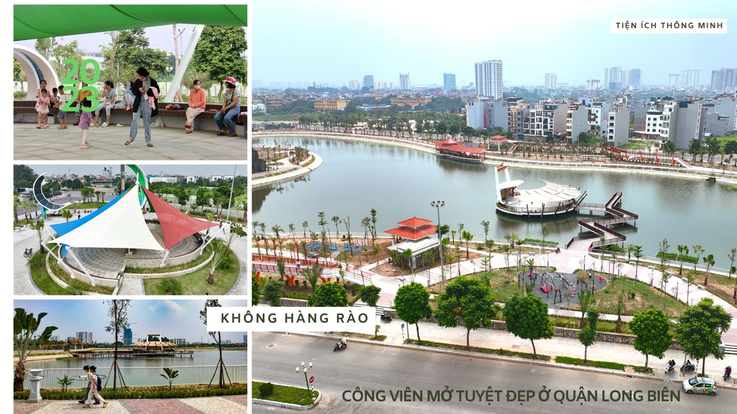 Ngắm công viên không hàng rào, đầu tư hơn hai trăm tỷ đẹp bậc nhất mới khánh thành ở Hà Nội