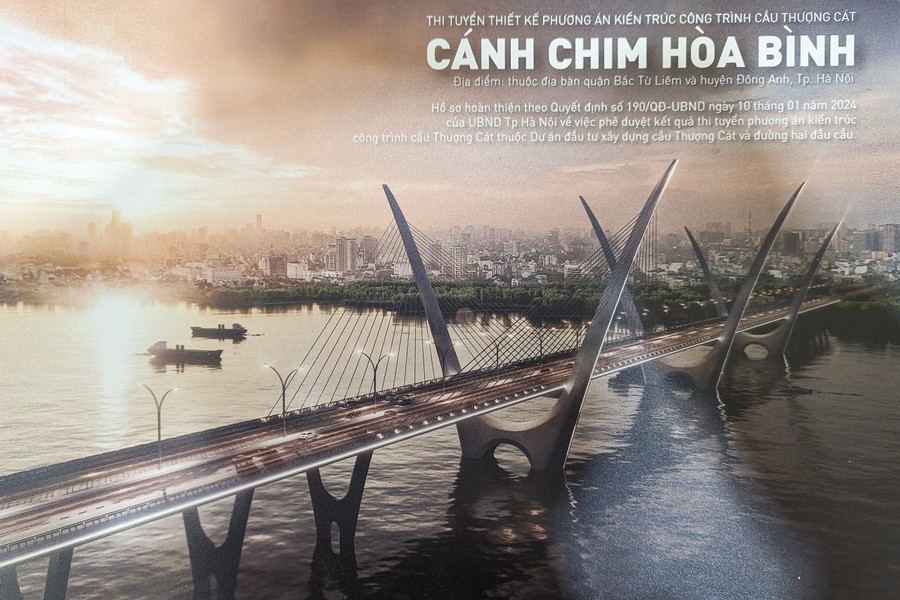 Tận mắt xem giải Nhất phương án thiết kế cầu Thượng Cát độc đáo ở Hà Nội
