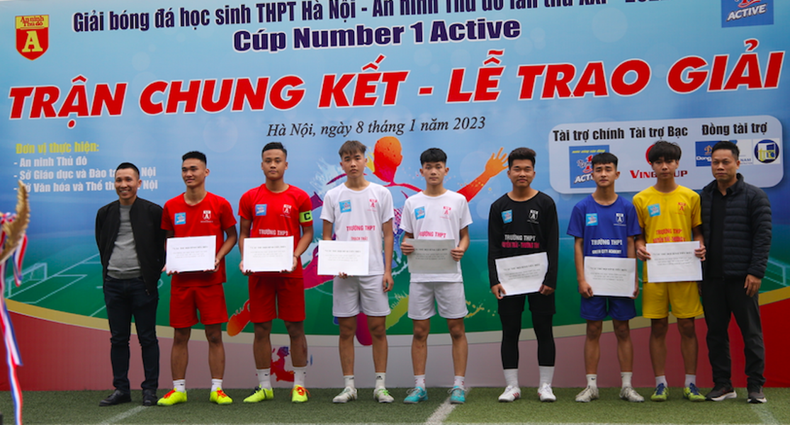 Các danh hiệu được trao ở mùa giải bóng đá học sinh THPT Hà Nội 2022