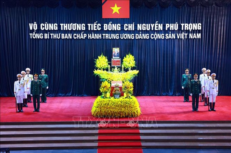 Chính thức cử hành Lễ viếng Tổng Bí thư Nguyễn Phú Trọng