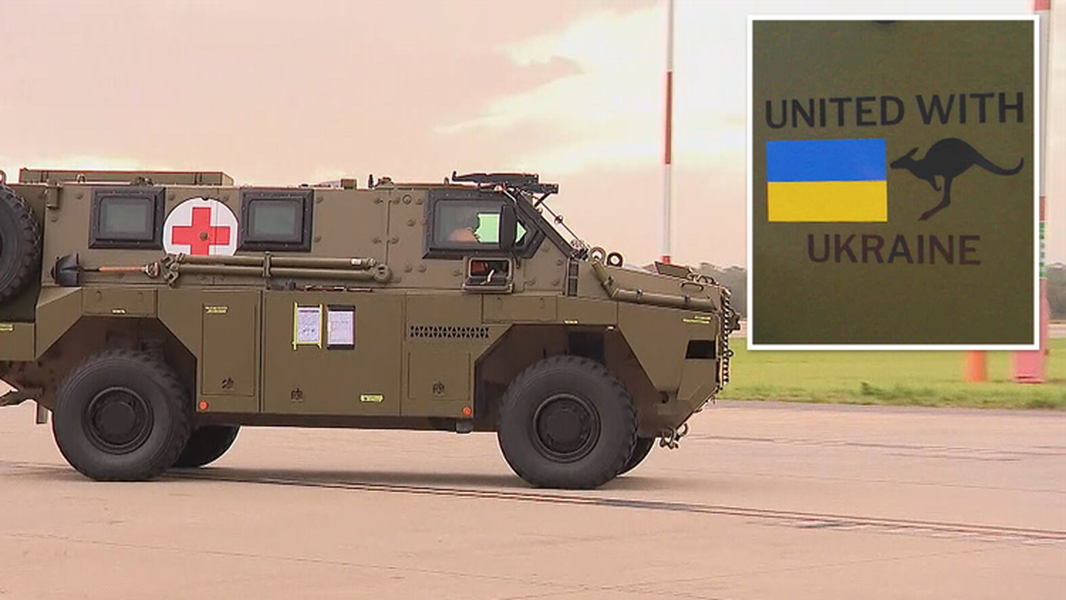 Thiết giáp Bushmaster của Australia sống sót sau đòn đánh của UAV cảm tử Nga