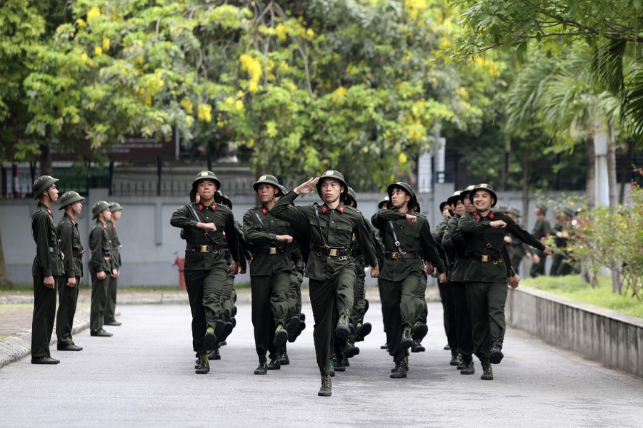 Ấn tượng màn trình diễn võ thuật của chiến sĩ nghĩa vụ Công an Hà Nội
