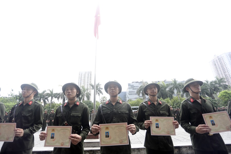 Ấn tượng màn trình diễn võ thuật của chiến sĩ nghĩa vụ Công an Hà Nội