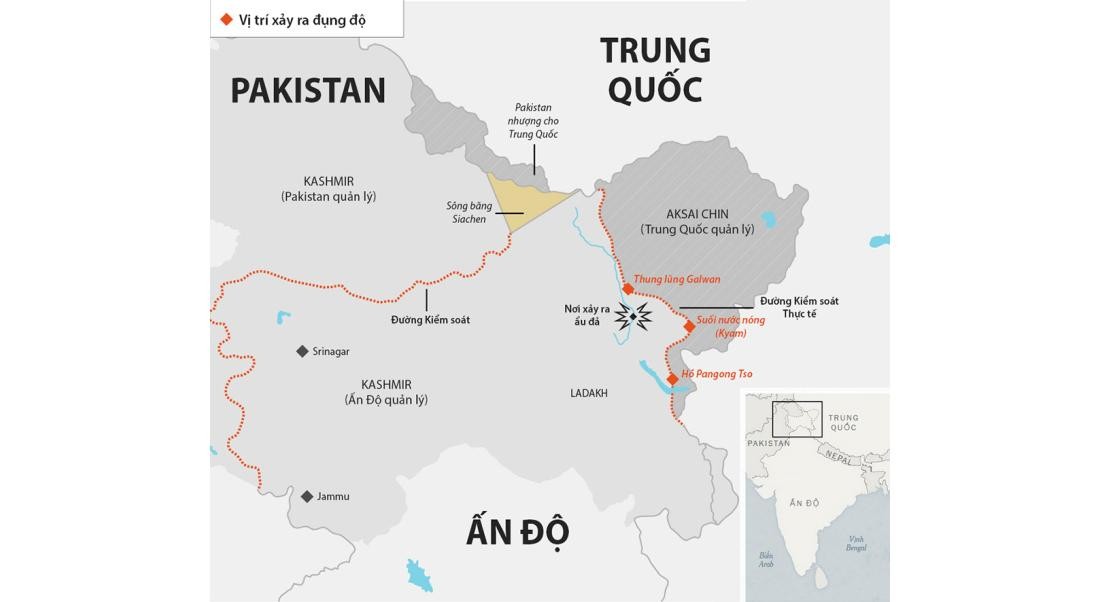 Khu vực tranh chấp giữa Trung Quốc và Ấn Độ