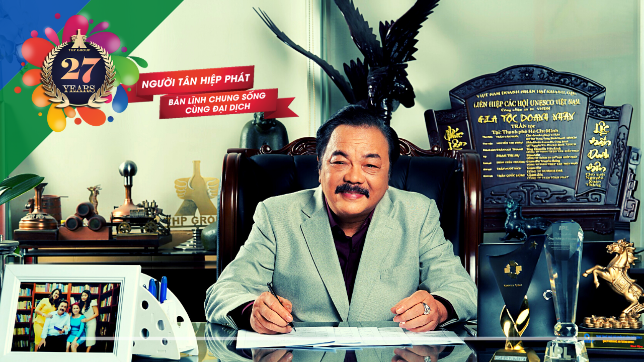 Ông Trần Quí Thanh: "Năm nay, Tân Hiệp Phát kỷ niệm sinh nhật trong niềm vui thực sự, nếu muốn nói trong niềm tự hào cũng là lẽ đương nhiên”. Ông Trần Quí Thanh: "Năm nay, Tân Hiệp Phát kỷ niệm sinh nhật trong niềm vui thực sự, nếu muốn nói trong niềm tự hào cũng là lẽ đương nhiên”.