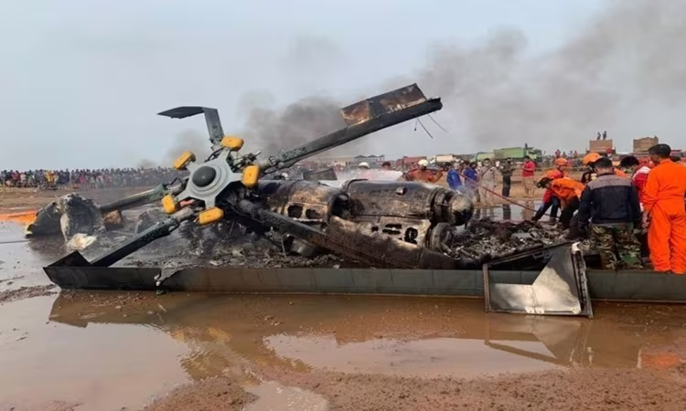 Chiếc Mi-17 của Indonesia gặp nạn