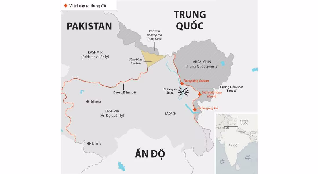 Khu vực tranh chấp giữa Trung Quốc và Ấn Độ Khu vực tranh chấp giữa Trung Quốc và Ấn Độ