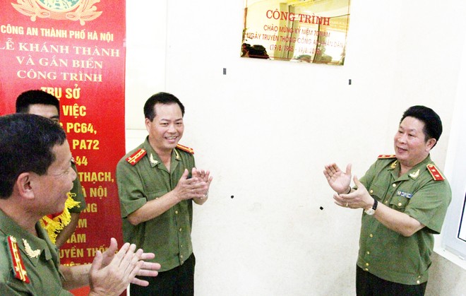 Công trình trụ sở 44 Phạm Ngọc Thạch vinh dự được Bộ Công an gắn biển là công trình chào mừng kỷ niệm 70 năm Ngày truyền thống CAND đúng vào ngày truyền thống 19-8