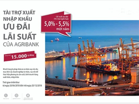 Agribank dành 15.000 tỷ đồng cho chương trình tài trợ xuất nhập khẩu ưu đãi lãi suất ảnh 1