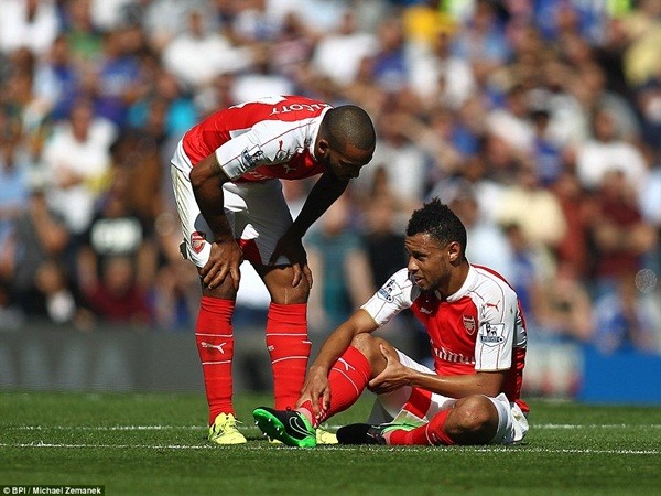 Chấn thương của Francis Coquelin khiến Arsenal gặp khó