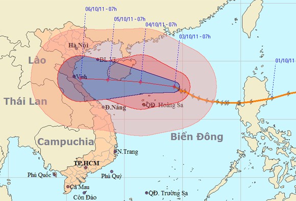 Bão số 6 di chuyển nhanh vào vùng biển nước ta ảnh 1