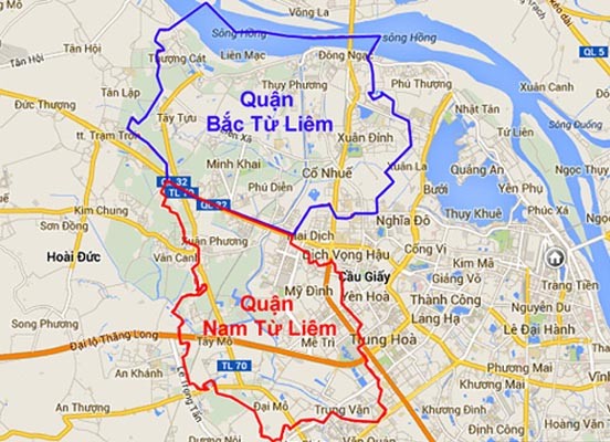 Hai quận Nam - Bắc Từ Liêm ra mắt từ 1-4-2014 ảnh 1