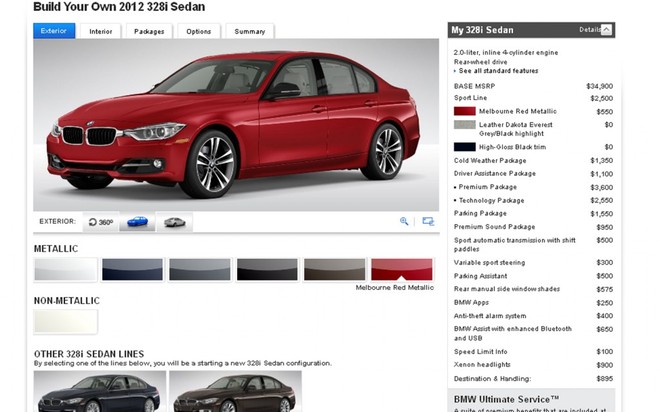 BMW công bố giá các mẫu xe BMW Series 3 2012 sedan ảnh 1