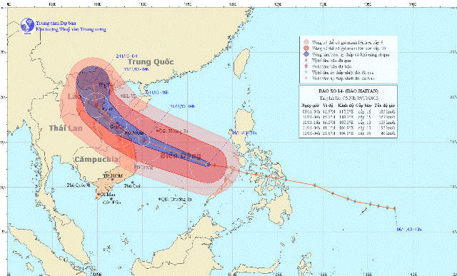Siêu bão HaiYan tràn vào biển Đông ảnh 1